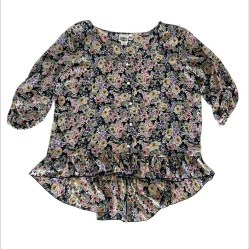 RODS western wear size XL floral blouse